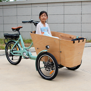 Tricycles électriques hollandais Ebike à 3 roues, vélo cargo familial Bakfiet, <span class=keywords><strong>tricycle</strong></span> familial pour adultes, grand <span class=keywords><strong>tricycle</strong></span> cargo pour les courses - Product Image 2