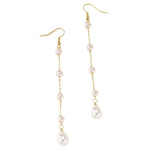 Boucles d'oreilles pendantes élégantes de style coréen avec perles d'eau douce, longues et douces, à pampilles féériques, pour femmes, tendance influenceur - Product Image 5