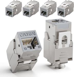 RJ45 màu Keystone Jack FTP cat6A bảo vệ LED Jack 10g 8P8C PoE ++ Modular Jack toolless - Product Image 4