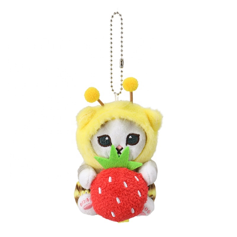 Porte-monnaie En Peluche Forme Abeille - Sac Pour Pièces, écouteurs, Pendentif, Dimensions ~11x10 Cm, Idéal Cadeau
