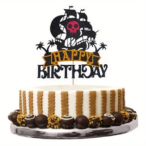 1 adorno para pastel <span class=keywords><strong>de</strong></span> cumpleaños con temática pirata, adorno para pastel <span class=keywords><strong>de</strong></span> cumpleaños con temática <span class=keywords><strong>de</strong></span> <span class=keywords><strong>marinero</strong></span>, decoración para pastel <span class=keywords><strong>de</strong></span> fiesta <span class=keywords><strong>de</strong></span> cumpleaños infantil - Product Image 1