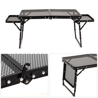 Table pliante de camping en plein air, en alliage d'aluminium portable, stands, barbecue, table pliante de camping pour barbecue