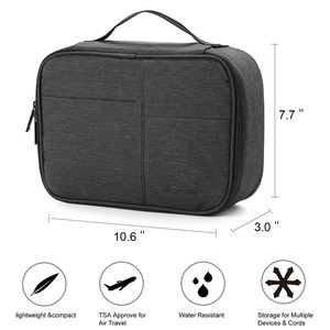 Estuche Organizador de Cables Portátil y Duradero con Cremallera para Accesorios Electrónicos, Audífonos y Viajes, con 4-6 Compartimentos - Product Image 5