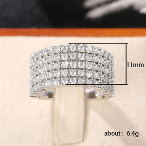 Anello a Cinque File di Design, Stile Elegante, Anello da Dito per Donne - Product Image 5