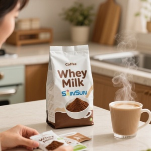 Sachets d'emballage alimentaire personnalisés refermables mats à fermeture éclair pour café, lactosérum, lait, poudre de riz, biscuits, sucre - Product Image 5