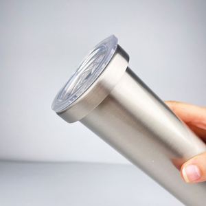 20oz Stainless Steel Vacuum Snow Globe Glitter Flow Sublimation Storyboard Straight Tumbler Sliding Lids for Heat Press Printing - Product Image 3
