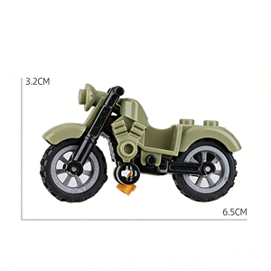 Set de Accesorios para Motocicleta de Bloques de Construcción, Compatible con Mini Figuras de Acción, Estilos de Motocicleta Todoterreno, Motocicleta No Eléctrica - Product Image 4