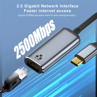 Adaptateur USB-C vers Ethernet 2,5 Gbps avec sortie CC pour MacBook/iPad Pro - Carte réseau Gigabit LAN RJ45