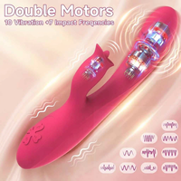 7 modes de vibration, stimulation du clitoris et du point G, stimulateur double lapin, étanche IPX5, chargement magnétique