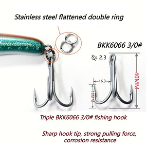 เหยื่อปลอม ALPHA OEM ขนาด 18-20 ซม. แบบ UV Minnow พร้อมตา 3 มิติ และตะขอเสริมความแข็งแรง สำหรับตก<span class=keywords><strong>ปลา</strong></span>จากเรือนอกชายฝั่ง - Product Image 5