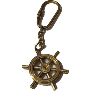 PARIJAT artisanat en laiton porte-clés nautique porte-clés en métal léger robuste pour clés de voiture et cadeau de transport quotidien - Product Image 1