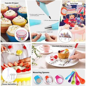 <b>Cake</b> <b>Decorating</b> Tool Set 322 Pc Piping Tips Turntable Baking <b>Supplies</b> Reusable Birthday <b>Cake</b> Making Kit - Product Image 4