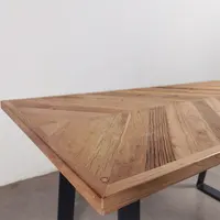 Incredibile base in metallo ricicla il tavolo da pranzo industriale nordico vintage in legno di olmo