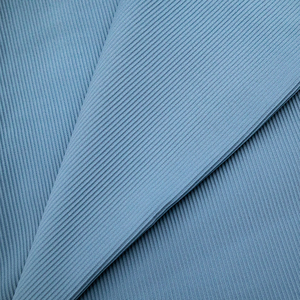 Chất lượng cao 74% Nylon 26% Spandex Stretch sọc dệt kim sườn thể thao vải cho xà cạp - Product Image 4