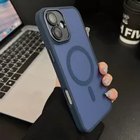 Coque magnétique antichoc translucide mate pour iPhone 16 14 13 12 11 15 Pro Max Plus, compatible charge sans fil