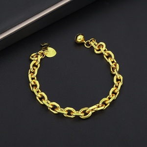 Pulsera de Cadena con Cruz Chapada en Oro de 24K para Mujer, Estilo Hip Hop, Joyería Personalizada, Gran Venta - Product Image 3