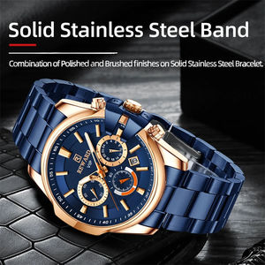 REWARD RD81110M Nuevos Relojes de Pulsera de Acero Inoxidable para Hombre, Relojes de Pulsera Deportivos Luminosos a Prueba de Agua - Product Image 4