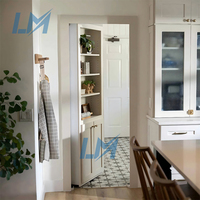 Porte-étagères en bois massif blanc pour intérieur, avec compartiment secret invisible, style porte escamotable Murphy