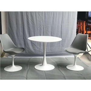 Juego de Mesa de Comedor Redonda con Base de Porcelana y Superficie Sólida de Alta Calidad, Muestra Gratuita - Product Image 4