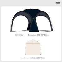 Auvent pliable imperméable monocouche, tente dôme pare-soleil, équipement de camping extérieur multi-usages pour le glamping