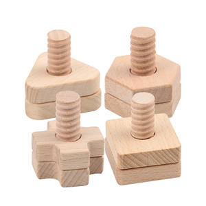 Tuercas de tornillo Unisex para niños, Educación Temprana, forma geométrica, bloques de construcción, tornillo de madera para bebés, juguete, ayuda para la enseñanza - Product Image 5