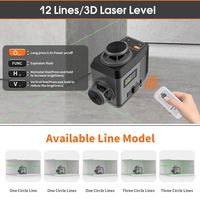 12 linee di livello Laser verde 3D autolivellante 360 rotante orizzontale verticale potente con il prezzo a buon mercato