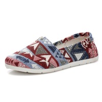 Espadrilles plates décontractées pour femmes, avec logo personnalisé, semelle extérieure en PVC injecté, tige en tissu de coton, tendance automne