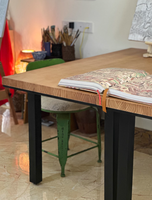 Table longue en bois massif de style loft américain rétro industriel, meubles en fer, table à manger, bureau, table basse pour salon de thé, table basse pour café
