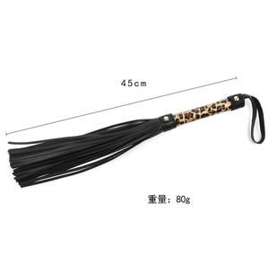 Volwassenen SM training kleine leren zweep met luipaardprint handvat, billen kloppen losse zweep voor koppels seksspelletjes model PB-001 - Product Image 6