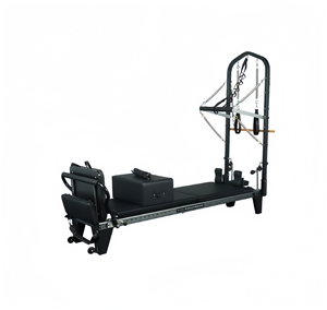 Reformeur de yoga et de Pilates avec tour |   Équipement de fitness pour salle de sport à domicile |   Ensemble d'appareils de musculation en aluminium noir - Product Image 3