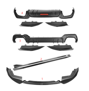 Kit carrosserie pare-chocs style G20 AO en fibre de carbone, lèvre de pare-chocs avant, jupe latérale, diffuseur arrière pour BMW Série 3 G20 pré-LCI <span class=keywords><strong>Sline</strong></span> 2019-2021 - Product Image 1