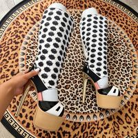 Bottes sexy pour femme, grande taille, d'été, en PU, hauteur genou, à talons très hauts et fins, style moto et biker, avec fermeture éclair, motif cœur pêche, pour soirée et nuit