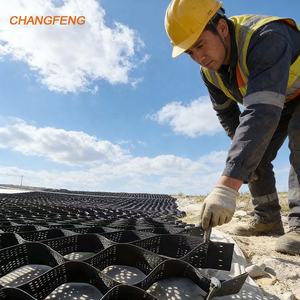 Géocell en <span class=keywords><strong>nid</strong></span> <span class=keywords><strong>d</strong></span>'<span class=keywords><strong>abeille</strong></span> HDPE durable et anticorrosion pour protection de murs de soutènement extérieurs et allées en <span class=keywords><strong>gravier</strong></span>, 50-75mm 100mm - Product Image 2