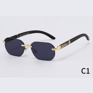 Lunettes de soleil classiques <span class=keywords><strong>Crti</strong></span> Gold, lunettes de marque, lunettes de soleil de luxe, lunettes de soleil de créateur, lunettes en métal sans monture, lunettes anti-UV - Product Image 6