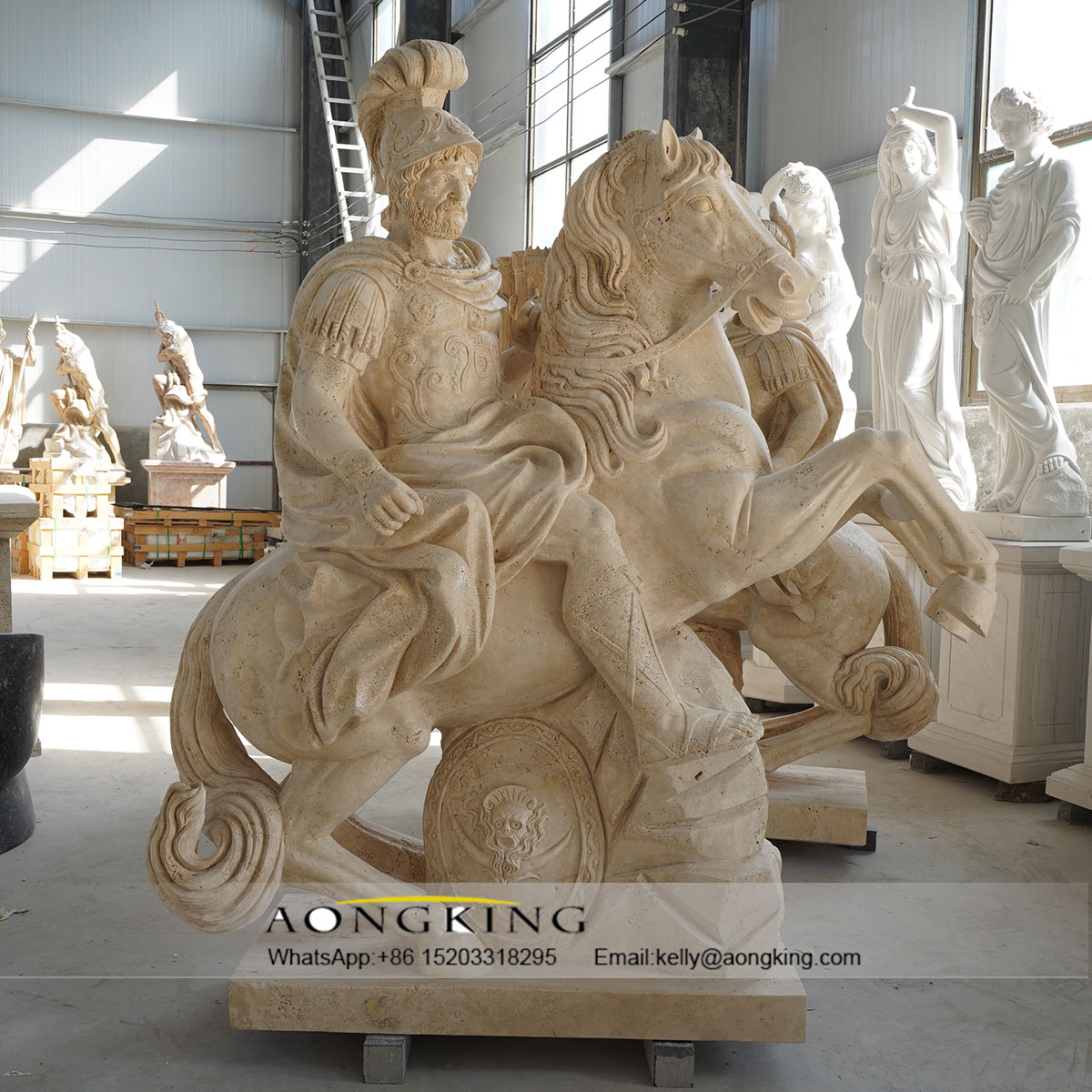 古代ギリシャの彫刻戦士ライダーと戦争馬の像の彫刻| Alibaba.com