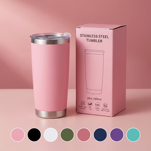 Vaso Térmico Original <span class=keywords><strong>de</strong></span> Acero Inoxidable <span class=keywords><strong>de</strong></span> 20 oz, Vasos para Bebidas Frías y Calientes, Vasos Térmicos Aislados, Tazas Térmicas <span class=keywords><strong>de</strong></span> 20 oz - Product Image 1