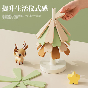 Set de table en silicone de qualité supérieure pour Noël, résistant à la chaleur, pour la décoration de la maison et de la cuisine, origine Yiwu - Product Image 1