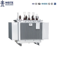 Transformateur immergé dans l'huile triphasé 1250 kVA 10 kV 480 V 400 V, enroulement en cuivre ONAN IP54 CE IEC 60 Hz, usage industriel électrique