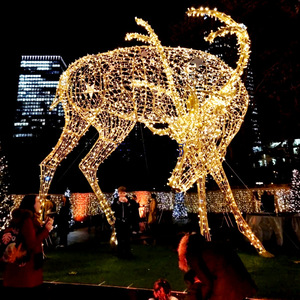 Giant Christmas Reindeer Lights Extra Large LED Deer Sculpture for City Park and Festival Landmark - Product Image 1