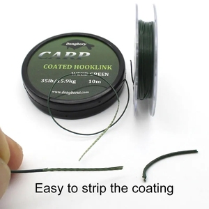 1 pièce de <span class=keywords><strong>fil</strong></span> tressé avec hameçon enduit, 10 m, matériel de pêche à la <span class=keywords><strong>carpe</strong></span>, pour ruisseau, lac, rivière, 15 lb, 25 lb, 35 lb, résistance à la rupture - Product Image 3