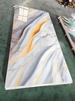 Panneaux muraux rigides en PVC imitation marbre brillant, épaisseur 2-5 mm, 1220x2440 mm (4x8 pieds)