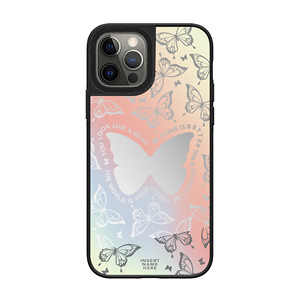Jmax Mignon Papillon UV Impression Acrylique Miroir Téléphone étui pour iphone 11 12 13 14 X XR XS Pro Pour Samsung <span class=keywords><strong>S</strong></span> 20 21 22 23 - Product Image 1