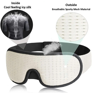 100% Light Block 3D Eye Shade Cover Travel Blackout Night Blindfold avec Extensions de cils en mousse à mémoire de forme respirante Masque de sommeil - Product Image 4