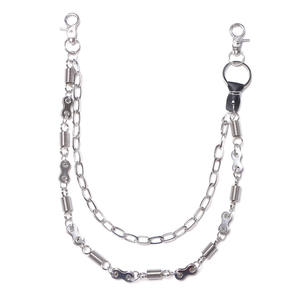 Cadena de cintura estilo hip hop de aleación de zinc, doble capa, cadena de resorte para pantalones, para hombres y mujeres, uso diario. - Product Image 5