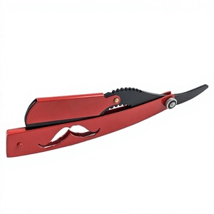 Rasoir professionnel en acier inoxydable pour barbier, lame remplaçable, bord droit, manche en plastique, ASAP BEAUTY PAKISTAN OEM - Product Image 1