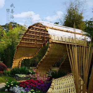 Bamboo Arches Pergola Chinese Style Outdoor Resting Garden Decoration ZJ 01 - Product Image 1