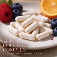 Capsule de collagène complexe 14-en-1 OEM ODM Marque privée Vente en gros Mélange de haute qualité pour la peau, les cheveux et les ongles