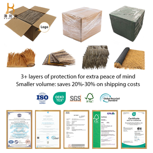 Tejado de Hojas de Palma Sintéticas de Estilo Tropical y <span class=keywords><strong>Nipa</strong></span> Artificial para Complejos Turísticos Isleños y Cabañas Tiki - Product Image 4