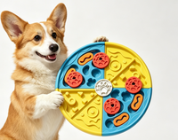 Jouet interactif détachable en forme de pizza pour animaux de compagnie, distributeur de nourriture lente, jeu d'enrichissement pour dissimuler les friandises pour chiens et chats