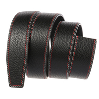 Ceinture à cliquet en cuir véritable, bricolage, décontractée, de remplacement, pour boucle à glissière